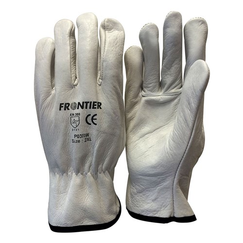 BEAVER - GLOVE STANDARD RIGGER COWGRAIN WHITE SIZE EXTRA LARGE